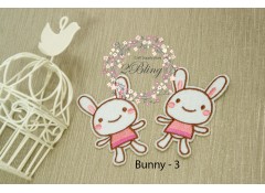 Bunny appliques patch -3, (7.5 x 4 cm), Pack of 2